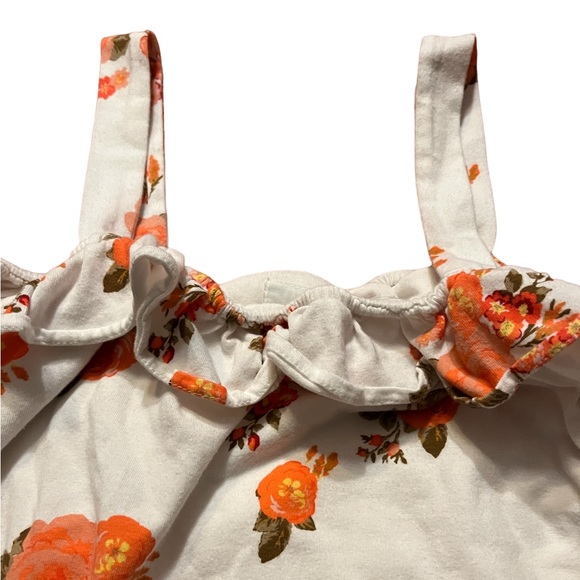 Matilda Jane girls size 14 sleeveless top white with peach roses - Picture 3 of 4